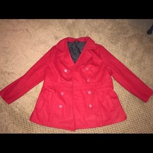 Torrid Size 2 Red Peacoat